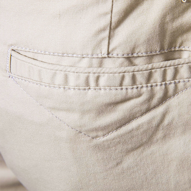 Men-Shorts-Summer-Cotton-Elastic-Waist-Casual-Classic-Fit-Business-Half-Pants-Stretch-Khaki-Chino-Shorts-2