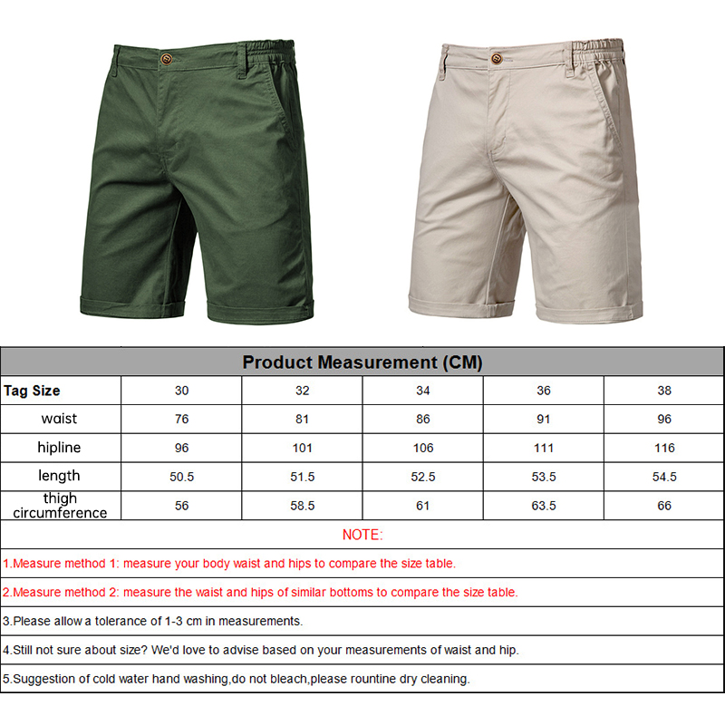 Men-Shorts-Summer-Cotton-Elastic-Waist-Casual-Classic-Fit-Business-Half-Pants-Stretch-Khaki-Chino-Shorts-5