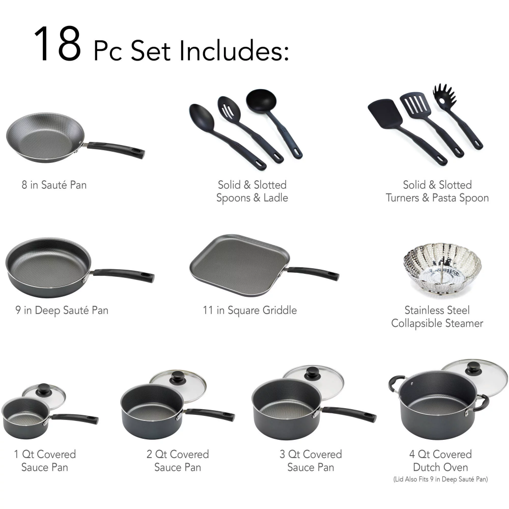 Primaware-18-Piece-Non-stick-Cookware-Set-Steel-Gray-Cookware-Sets-Pots-and-Pans-Kitchen-3