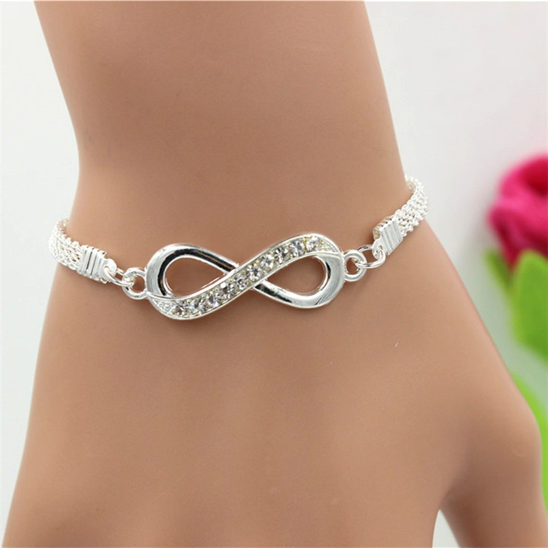 Rhinestone-Infinity-Bracelet-Men-s-Women-s-Jewelry-Pulsera-Diamante-Bracelete-de-diamantes-para-mulher-bracelets